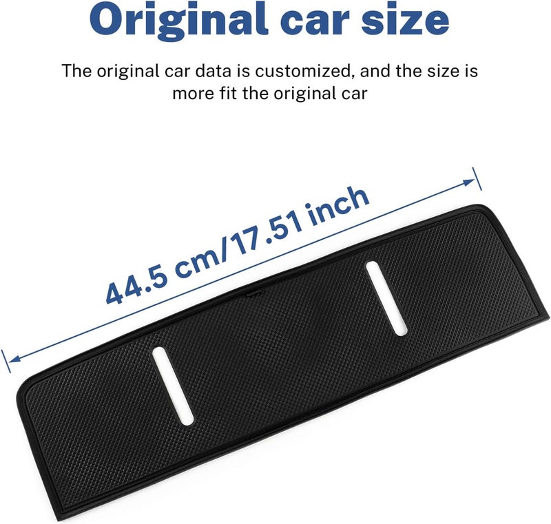 FDAIUN Dashboard Slot Mats for Hyundai Tucson 2025 Passenger Side Storage Pad Anti-Slip Center Console Organizer Liner Interior Accessories (Black) - Image 2