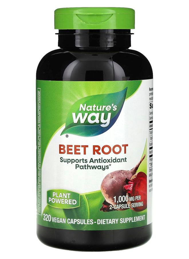 Nature's Beet Root 1000 mg 320 Vegan Capsules (500 mg per Capsule) 