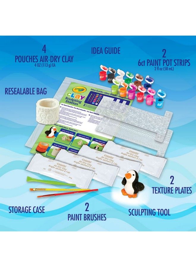 Crayola Clay Sculpting Station Art Set For Kids Gift For Ages 6 7 8 9 - Image 4