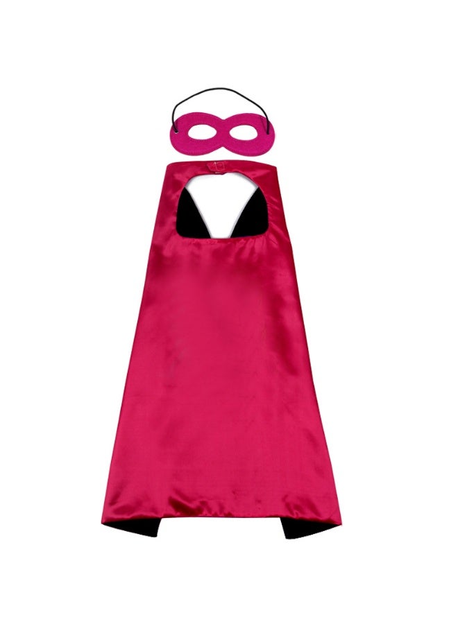 NIBEMINENT Hero Cosplay Costume Solid Two Colored Super Cloak Children Cape Boys Girls Satin Halloween Carnival Party Clothes Role Play - Image 1