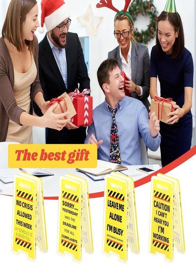 WeiLingBo 10 Pack Funny Office Note Holder Clips, Mini Caution Overstimulated Desk Sign Sticky Note Holder Office Gag Gifts for Coworker Leader Manager - Image 5