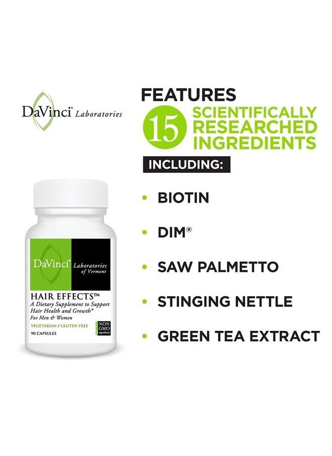 Davinci DaVinci Laboratories of Vermont Hair Effects & Growth Supplement with Biotin(Gluten-Free), 90 Count (Pack of 1)  - Image 5
