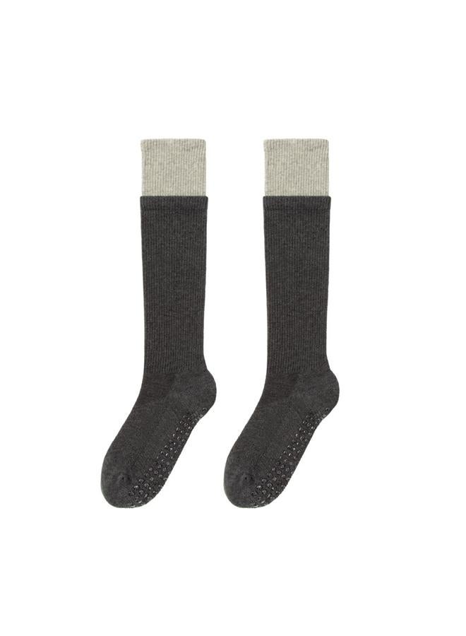 Bluejw Contrast Color Yoga Socks Children Non-slip Pressure Over-the-knee Stockings Pilates Sports Fitness Running Rope Skipping Calf Socks - Image 5