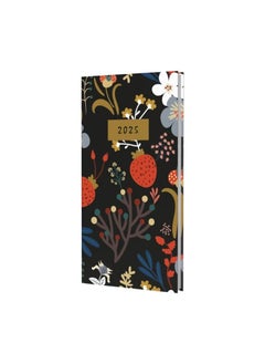 Collins Collins Enchanted 2025 Planner - Pocket Week To View Diary - Black - (ENSP3.99-25) - Hardback Pocket Weekly Diary with Floral Design  - Image 1