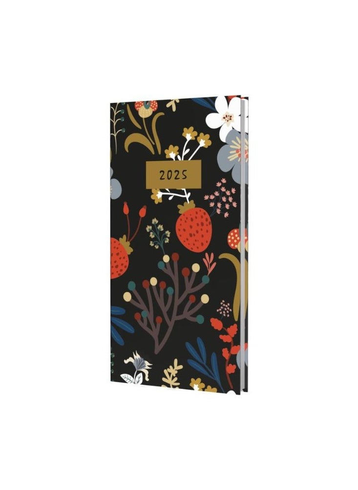 Collins Collins Enchanted 2025 Planner - Pocket Week To View Diary - Black - (ENSP3.99-25) - Hardback Pocket Weekly Diary with Floral Design  - Image 1