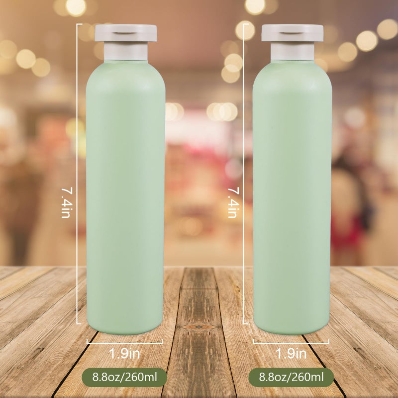 UMETASS 8.8oz Squeeze Bottles with Flip Cap, Refillable Plastic Travel Bottles for Creams, Lotion, Shampoo, Conditioner (2 Pcs) - Image 2