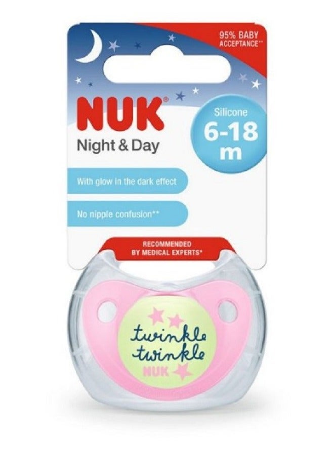 Nuk Night Silicone Soother 0-6m Pack of 1 - Image 2