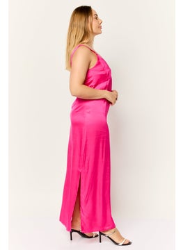 ESPRIT Women Plain Maxi Dress, Pink  - Image 4