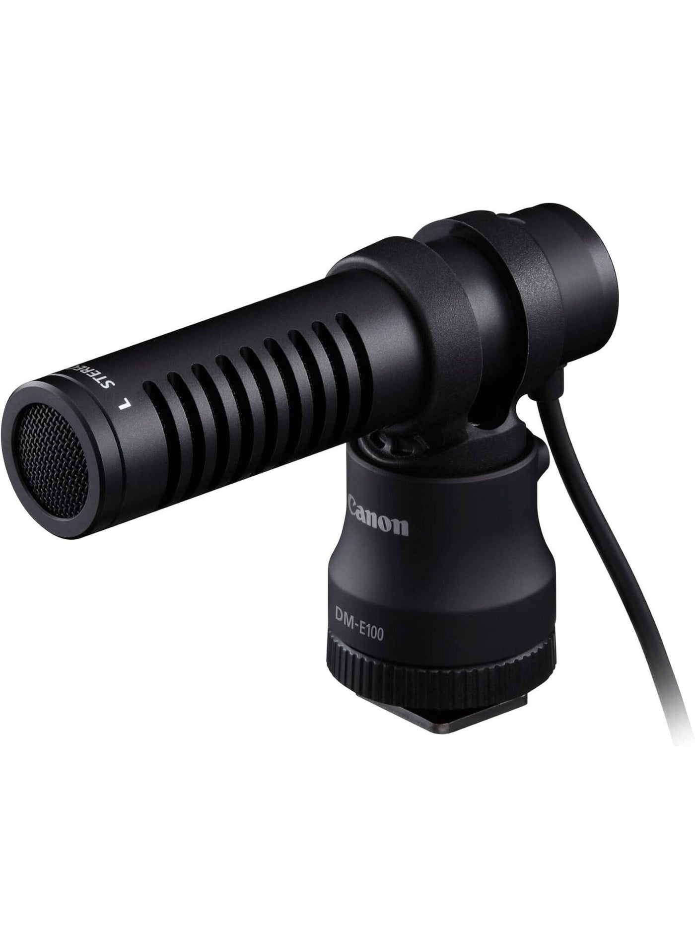 Canon Stereo Microphone, Crystal Clear Stereo Sound, High-Quality, Lightweight, Electret Stereo Condenser Design, 100hz To 10khz Sound Frequency Range, 120° Unidirectional Stereo, Black