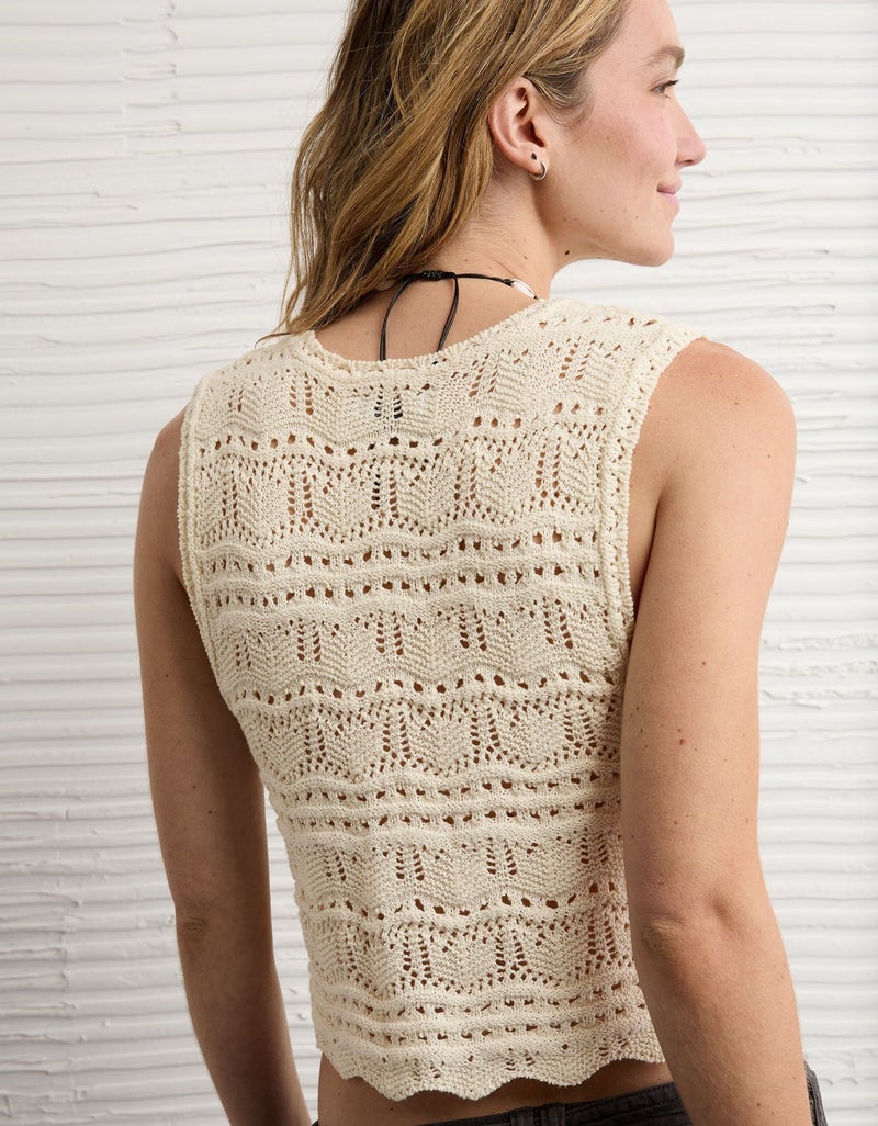 American Eagle AE Tie-Front Sweater Vest - Image 3