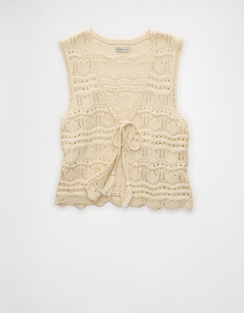 American Eagle AE Tie-Front Sweater Vest - Image 5