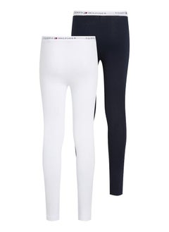 TOMMY HILFIGER Kids 2 Pack Essential Leggings  - Image 2