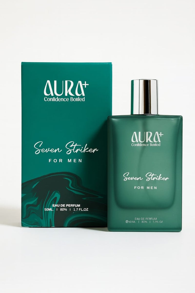 AURA PLUS Seven Striker Perfume for Men 50ml | Aromatic Fougère Fragrance | Fresh, Herbaceous & Clean | Ideal for Daytime, Spring & Summer - Image 2