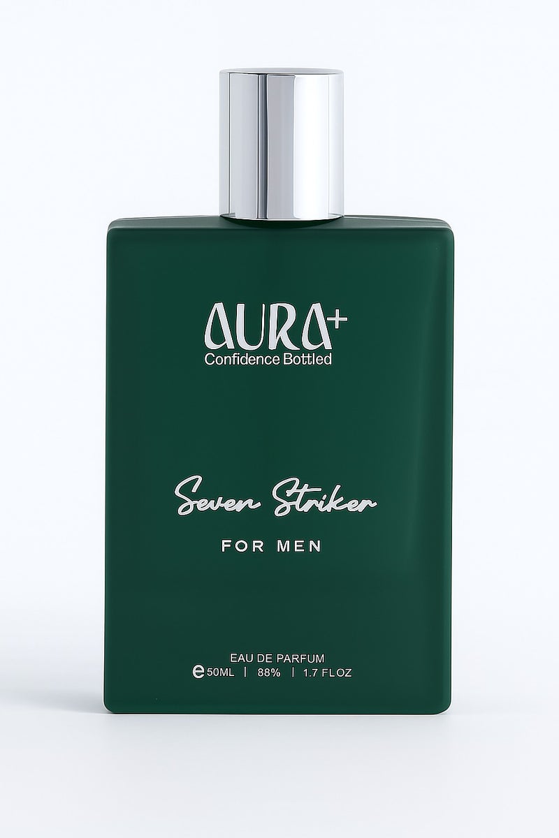 AURA PLUS Seven Striker Perfume for Men 50ml | Aromatic Fougère Fragrance | Fresh, Herbaceous & Clean | Ideal for Daytime, Spring & Summer - Image 1