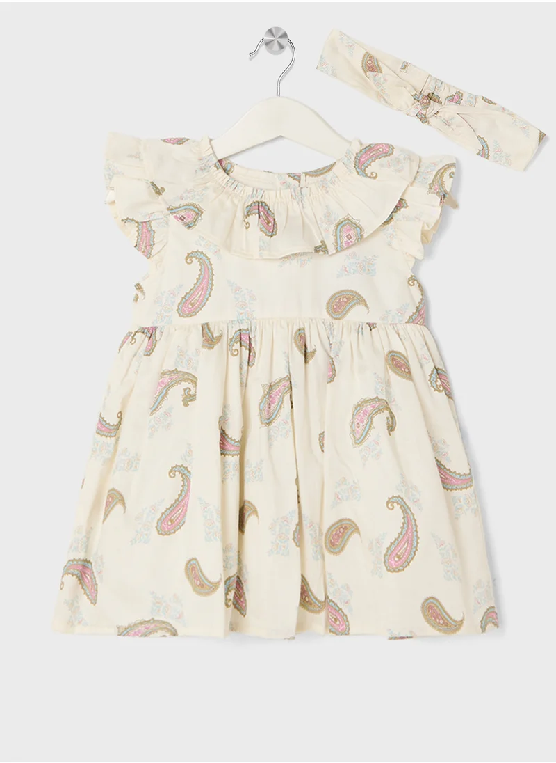 Ripples Girls Dress With Headband