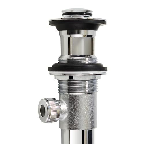 Purelux Bathroom Sink Drain Stopper Assembly with Lift Rod and Overflow, Chrome Finish - Image 5