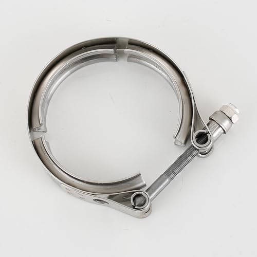 Elifecenter Stainless Steel 2.5" 2-1/2 Inch Exhaust V band Clamp (No Flange) - Image 2