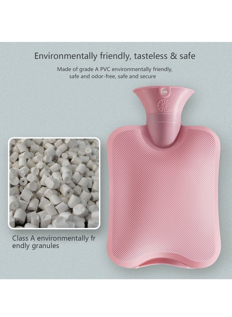 Generic Small Hot Water Bag with Knitted Cover 1L Large Capacity Bag Removable and Washable Soft  - Image 5