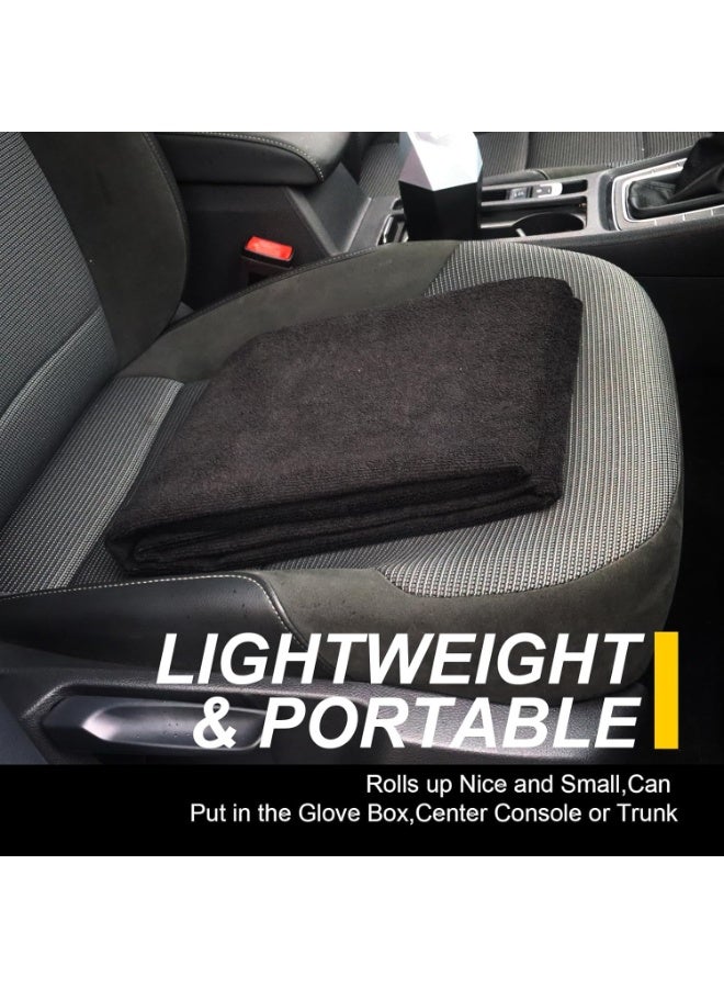 Rear Seat Cover for Cars, Trucks, and SUVs, Waterproof Rear Seat Cover for Dogs and Kids, Car Back Seat Protector (Black) - Image 2