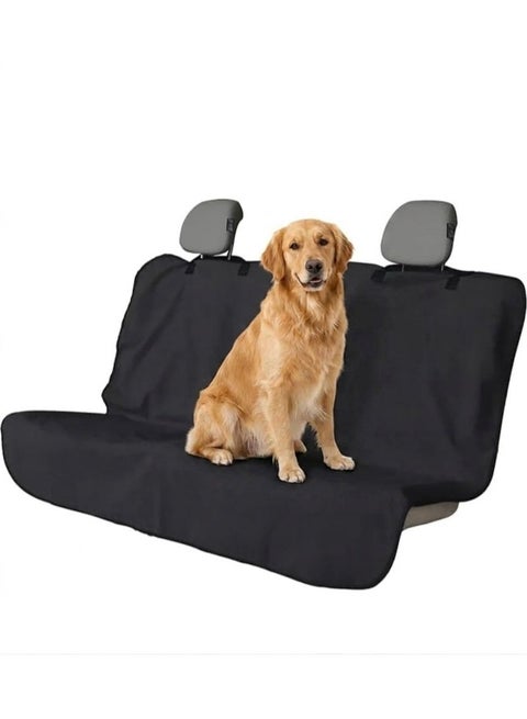غطاء مقعد خلفي للسيارة والشاحنات وسيارات الدفع الرباعي ، غطاء مقعد خلفي مقاوم للماء للكلاب والأطفال، واقي المقعد الخلفي للسيارة (أسود)