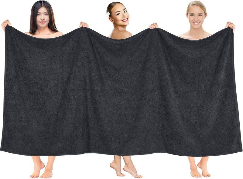 Riverside Pack of 1 Jumbo Bath Sheet 40 x 80 Inches - Extra Large Bath Towel, Super Soft & Highly Absorbent, 100% Cotton Quick Dry, Perfect to Wrap Yourself in - Charcoal - Image 2
