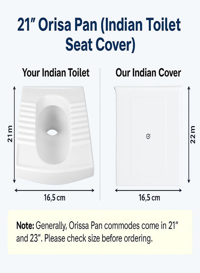 MESTERBATH Indian Toilet Seat Cover for Orissa Pan | Perfect Fit Indian Commode Seat Cover | Specially Designed for Orissa Pan Toilets | Strong, Comfortable | Size 56 x 42 cm - Image 5