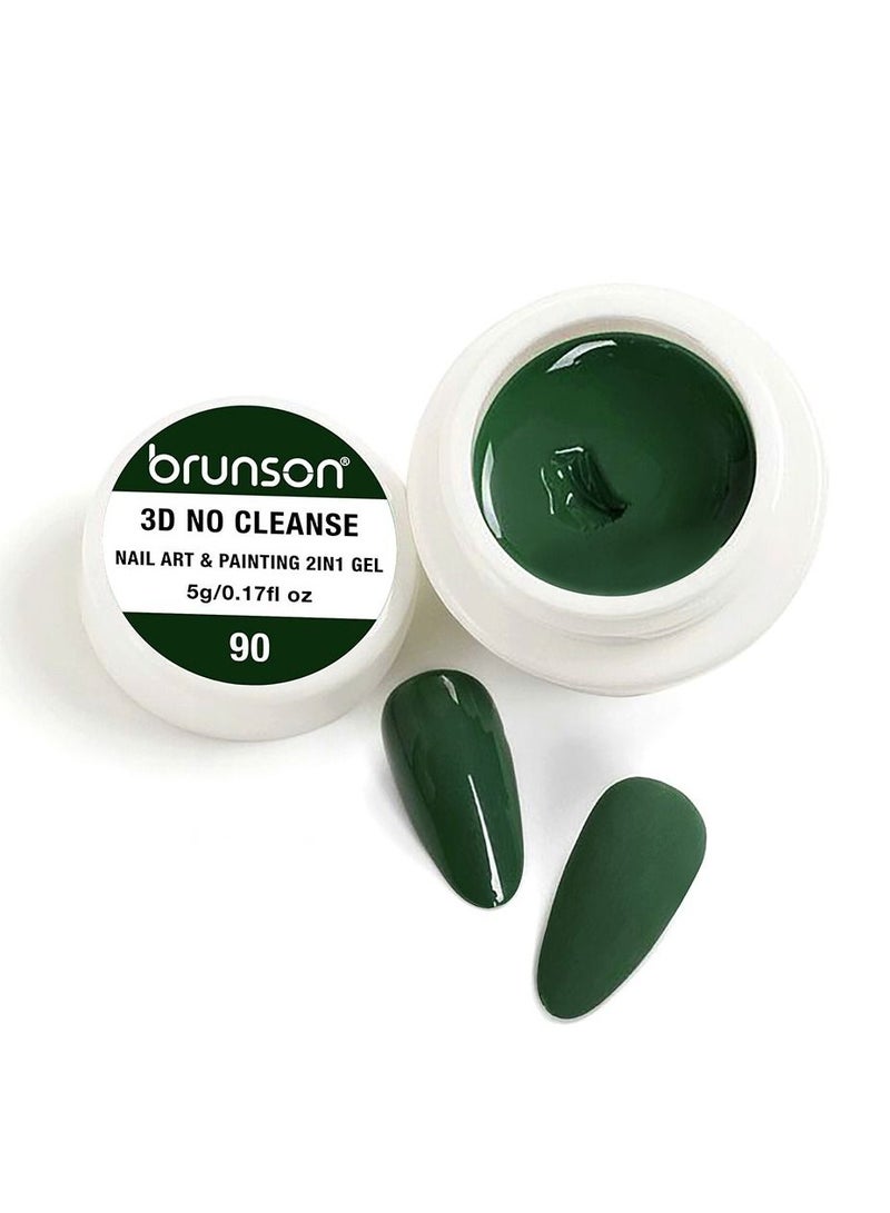 brunson Gel Paint 5g French Ombre nail art Soak off UV LED Gel Polish for Manicure Pedicure Long Lasting 3D No Cleanse Nail Art 2in1 Gel Creamy Painting Gel for 3d sculpture Good Self Leveling Rich Pigment