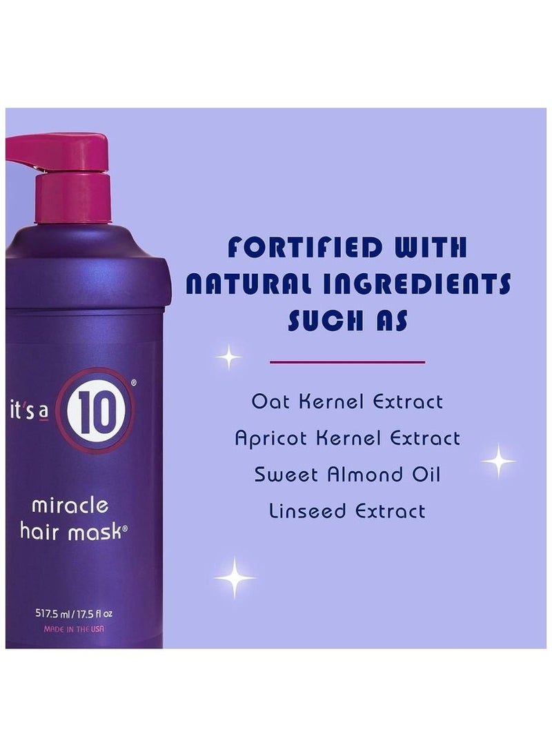 It's a 10 Miracle Hair Mask Hair and Scalp Treatments, Conditioning Treatment, Softness and Smoothness, Color-Treated Hair Care, Deep Conditioning Solution, 17.5 oz  - Image 2