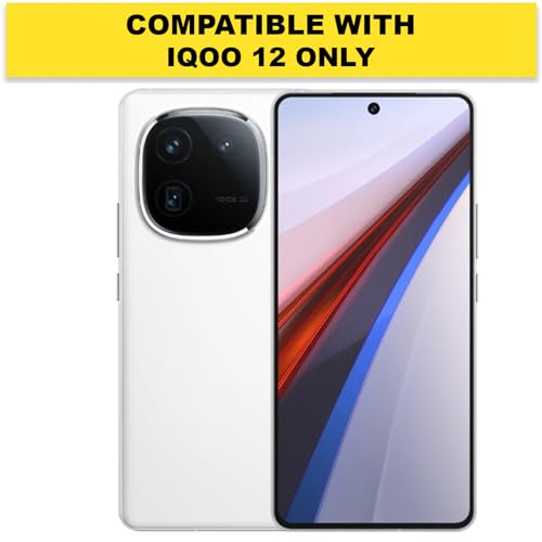 RIGGEAR Shockproof Sleek Hybrid Armor Back Cover Case Compatible with iQOO 12 5G (Transparent PC + Black TPU Bumper) - Image 2