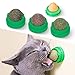 Potaroma Catnip Toys Balls 4 Pcs Extra Cat Energy Ball Edible Kitten Silvervine Toys for Cats Lick Healthy Kitty Teeth Cleaning Dental Chew Toys Cat Wall Treats Green - Image 3