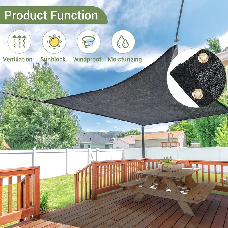 Keten 40% Garden Shade Cloth, 10x20FT HDPE Mesh Tarp with Upgraded Grommets, UV-Resistant Outdoor Sun Shades for Greenhouse, Garden, Patio Plants, Pergola - Image 3