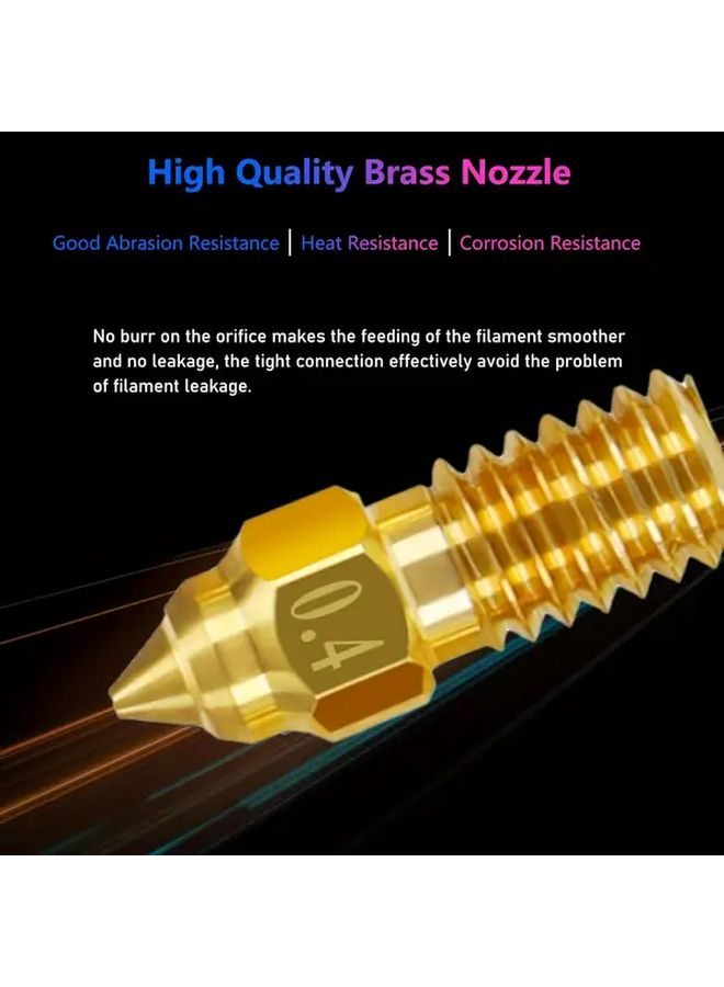Ender 3 V3 SE Nozzle Kit 8PCS Brass Nozzles 0 4 0 6 0 8mm High Temperature Resistance Heater Block Cover - Image 3