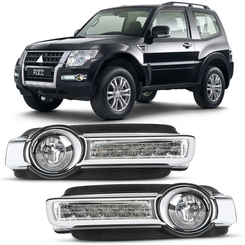 DLAA Fog Lights  Led Daytime Running Light DRL for Mitsubishi PajeroMontero 2015 2016 2017 2018