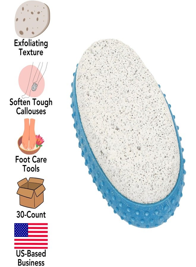 Iconikal Pumice Exfoliating Stones with Rubber Grip, 30-Pack (Blue) - Image 2