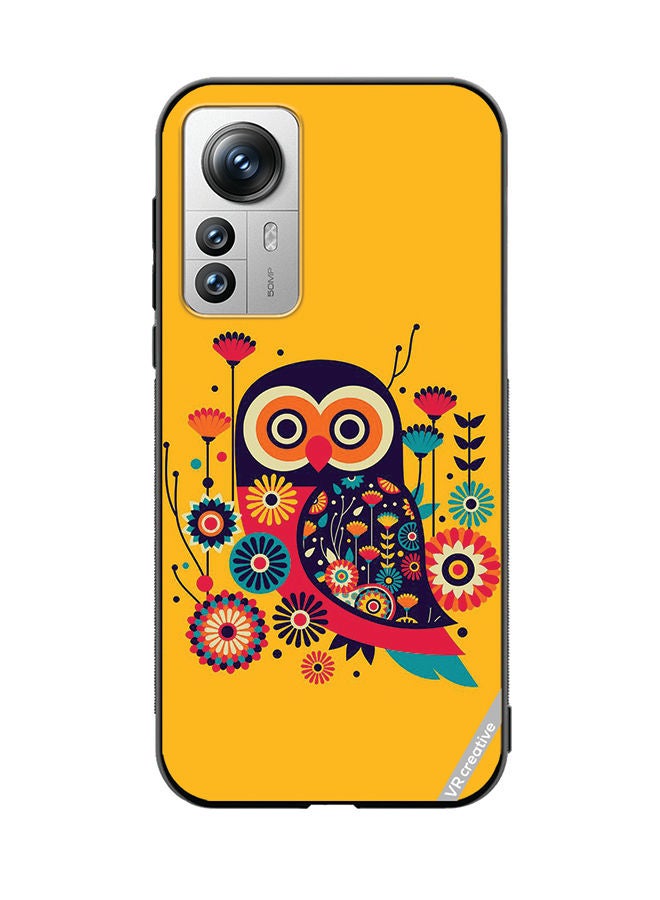 VR CREATIVE Protective Case Cover For Xiaomi 12X Owl Illustrate Design Multicolour - Image 1