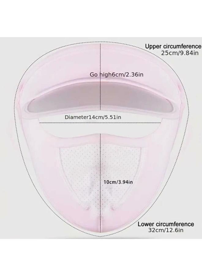 Women Ice Silk Sun Mask Breathable  Face Cover Outdoor  - Image 2