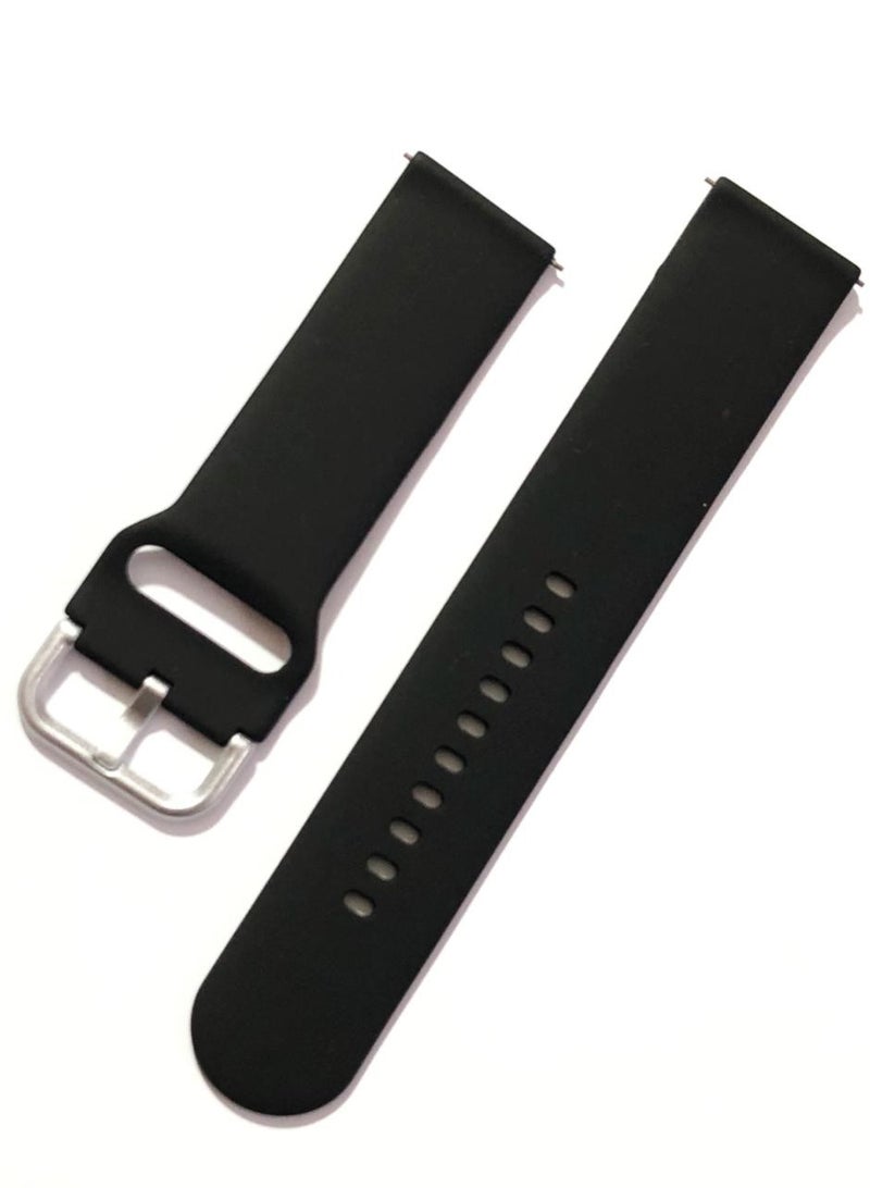 سوار رياضي بديل من السيليكون 22 مم لساعة Oraimo Watch 2 Pro OSW-32 - ساعة ذكية - أسود - Image 2