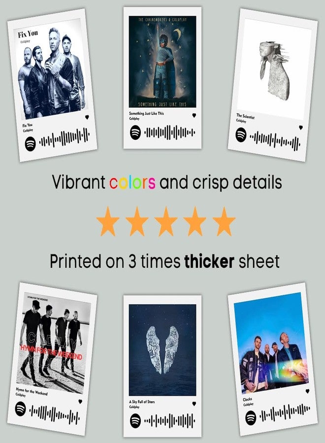 INDOART NET - Coldplay Poster | Coldplay Photocards Mini Posters Kit (Set of 16) | Collage Kit Photocard Size (8 x 6 cm) Posters for Phone Accessories, Bedroom, Office, Living room (Coldplay) - Image 4