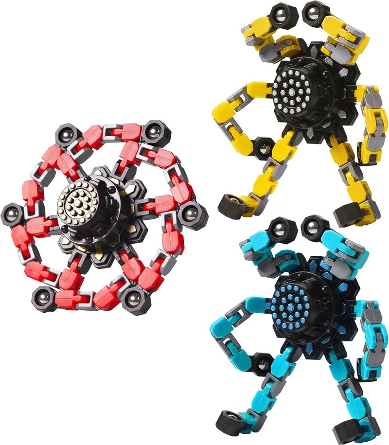 Gokeey Transformable Fidget Spinners - 4pcs for Kids & Adults, Stress Relief Toys - Image 1