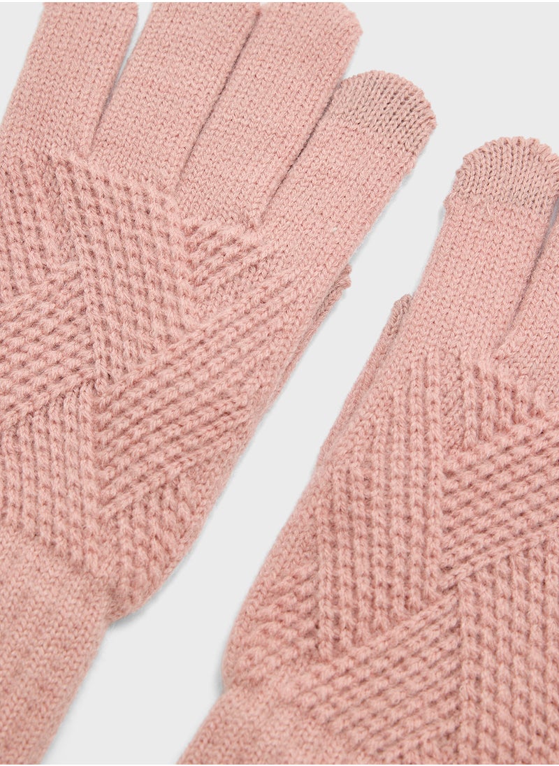 ELLA Knitted  Patterned Winter Glove  - Image 3