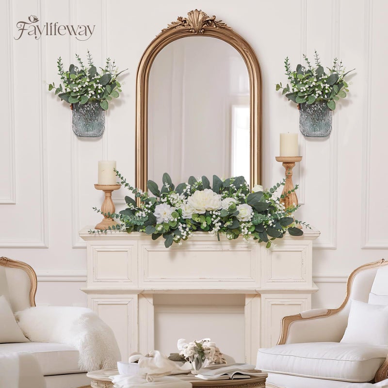 Faylifeway 120 Pcs 4 Kinds Mixed Eucalyptus Greenery Stems, Baby Breath Flowers Artificial Bulk and Greenery Stems for DIY Bouquets Wedding Home Floral Decor - Image 4