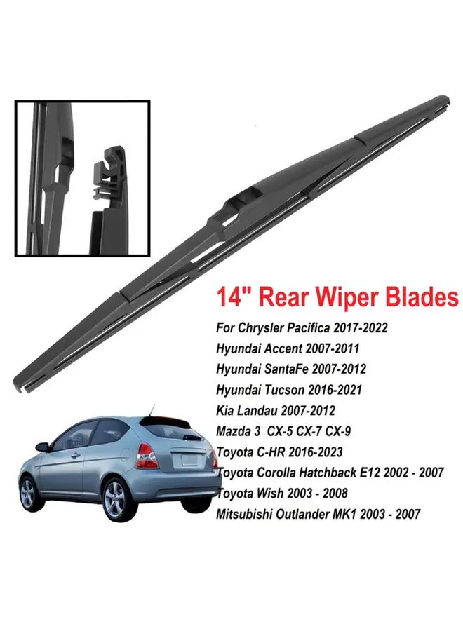 14 Inch Universal Rear Wiper Blade Replacement For Multiple Car Models - Image 1