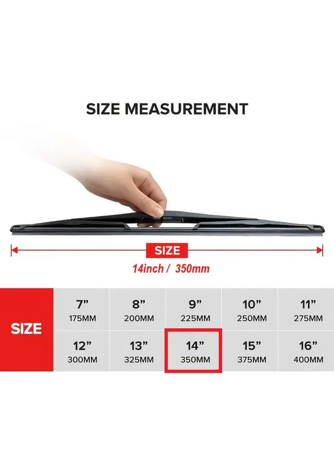 14 Inch Universal Rear Wiper Blade Replacement For Multiple Car Models - Image 3