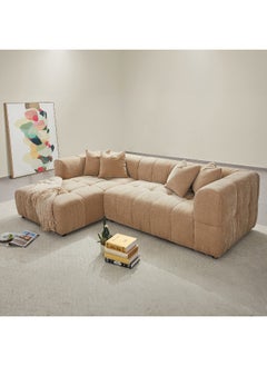 Home Box Blob 4-Seater Sectional Fabric Left Corner Sofa with 4 Cushions  - Image 3