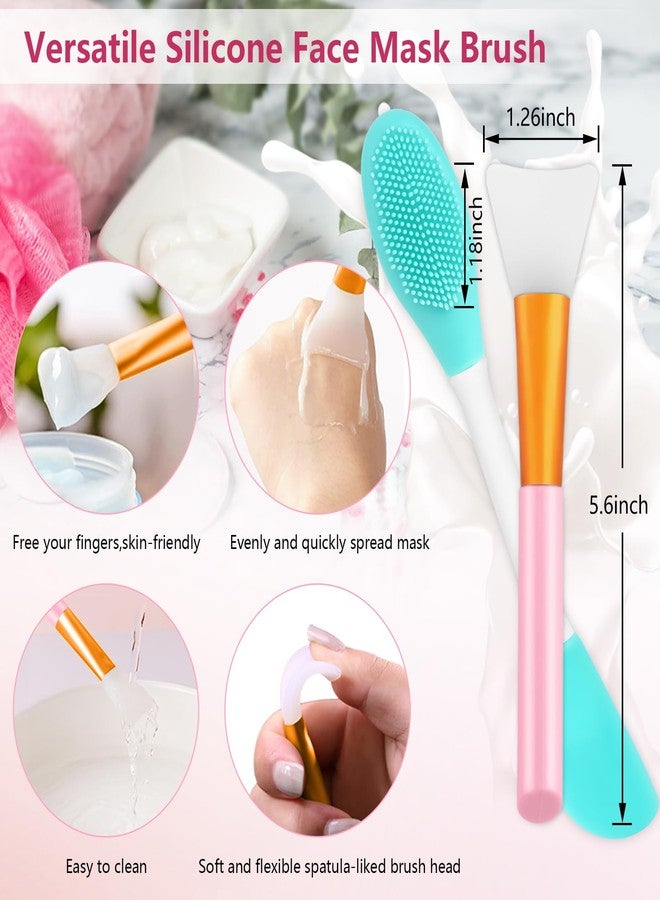 Yokilly Silicone Face Scrubber, 3pcs Exfoliating Lip Brush, 3pcs Cleansing Brush,1pcs Face Mask Brush Exfoliator Blackhead Skin Care Tool - Image 5