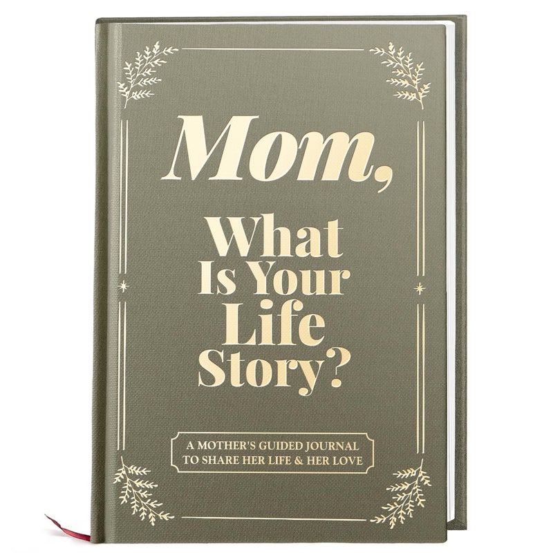BRAVEBUG Birthday Gifts for Mom from Daughter, Son - Personalized Mom Gifts for Birthday , Wife, Women - Hardcover Moms Birthday Gift Ideas - Memory Mom Book, Mom I Want To Hear Your Story, Tell me your life story mom - Image 1