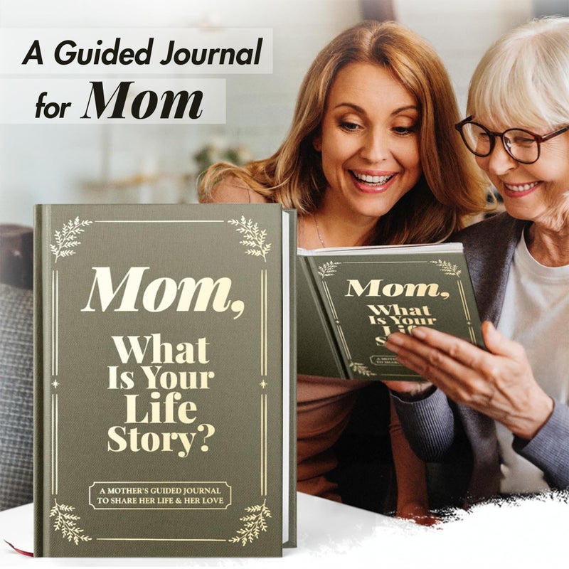 BRAVEBUG Birthday Gifts for Mom from Daughter, Son - Personalized Mom Gifts for Birthday , Wife, Women - Hardcover Moms Birthday Gift Ideas - Memory Mom Book, Mom I Want To Hear Your Story, Tell me your life story mom - Image 2