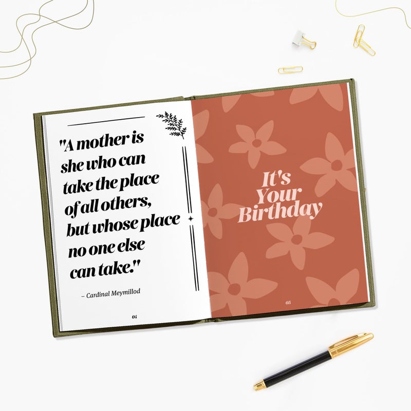BRAVEBUG Birthday Gifts for Mom from Daughter, Son - Personalized Mom Gifts for Birthday , Wife, Women - Hardcover Moms Birthday Gift Ideas - Memory Mom Book, Mom I Want To Hear Your Story, Tell me your life story mom - Image 3