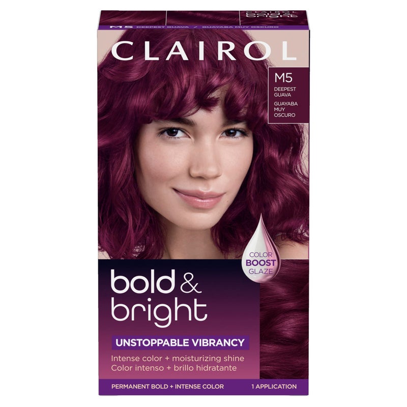 Clairol Bold & Bright Permanent Hair Dye, M5 Deepest Guava Hair Color, Pack of 1 - Image 1