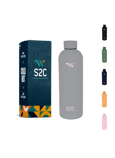 Water Bottle Stainless Steel 750ml - Double Wall insulated Water Bottles for Hot Water Gym Bottle Stainless Steel Water Bottle for Kids School Flask Bottle Hot water bottle